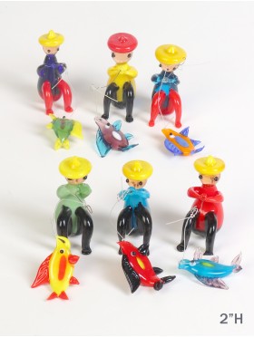 Glass Fishermen (6pcs Assorted)